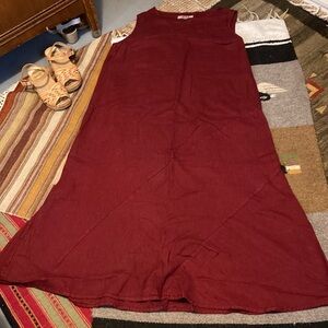 Flax burgundy maxi dress - large